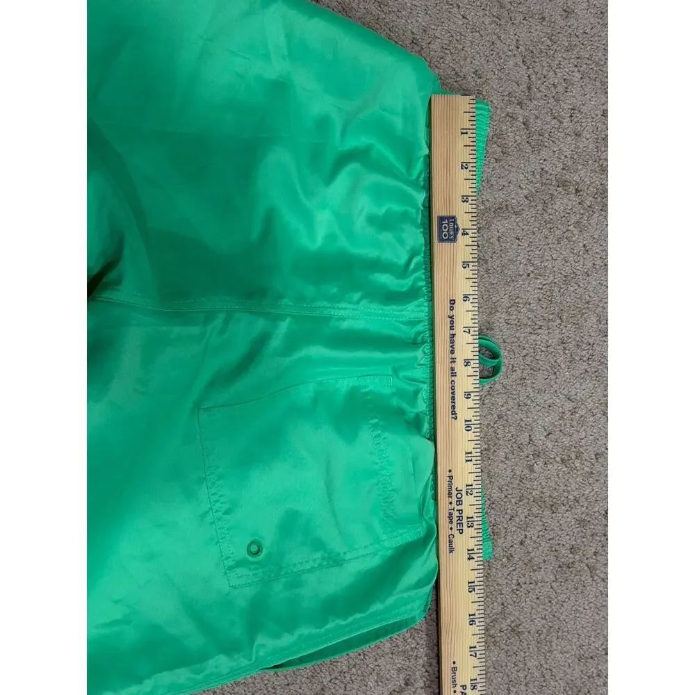 Nike Swim Essential Logo Lap 7 Inch Volley Shorts Green Lined Size M